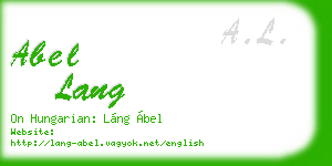 abel lang business card