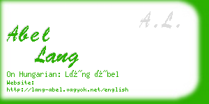 abel lang business card